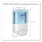 ES4 Soap Push-Style Dispenser, 1,200 mL, 4.88 x 8.8 x 11.38, White