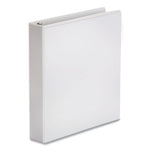 Economy Round Ring View Binder, 3 Rings, 1.5" Capacity, 11 x 8.5, White, 12/Carton