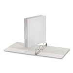 Economy Round Ring View Binder, 3 Rings, 1.5" Capacity, 11 x 8.5, White, 12/Carton