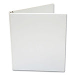 Economy Round Ring View Binder, 3 Rings, 0.5" Capacity, 11 x 8.5, White, 12/Carton