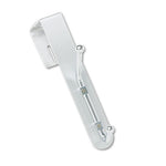 Over-The-Panel Double-Garment Hook, Satin Aluminum/Chrome