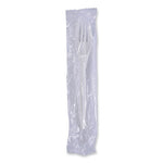 Mediumweight Wrapped Polypropylene Cutlery, Fork, White, 1000/Carton