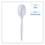 Mediumweight Wrapped Polypropylene Cutlery, Soup Spoon, White, 1,000/Carton