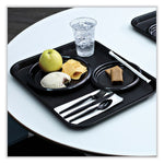 Heavyweight Wrapped Polystyrene Cutlery, Teaspoon, Black, 1,000/Carton