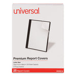 Clear Front Report Cover with Fasteners, Three-Prong Fastener, 0.5" Capacity, 8.5 x 11, Clear/Black, 25/Box