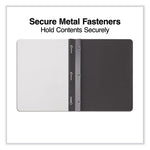 Clear Front Report Cover with Fasteners, Three-Prong Fastener, 0.5" Capacity, 8.5 x 11, Clear/Black, 25/Box