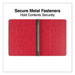 Pressboard Report Cover, Two-Piece Prong Fastener, 3" Capacity, 8.5 x 11, Executive Red/Executive Red