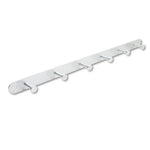 Nail Head Wall Coat Rack, Six Hooks, Metal, 36w x 2.75d x 2h, Satin