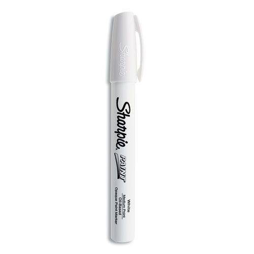 Permanent Paint Marker, Medium Bullet Tip, White