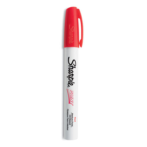 Permanent Paint Marker, Medium Bullet Tip, Red