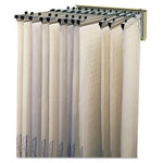 Sheet File Pivot Wall Rack, 12 Hanging Clamps, 24w x 14.75d x 9.75h, Sand