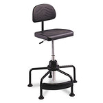 Task Master Economy Industrial Chair, Supports Up to 250 lb, 17" to 35" Seat Height, Black