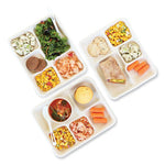 Fiber Trays, School Tray, 5-Compartments, 8.5 x 10.5 x 1, Natural, Paper, 400/Carton