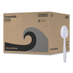 Mediumweight Wrapped Polypropylene Cutlery, Teaspoon, White, 1,000/Carton