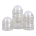 PET Cold Cup Dome Lids, Fits 12 oz Squat and 14 to 24 oz Plastic Cups, Clear, 100 Lids/Sleeve, 10 Sleeves/Carton