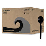 Heavyweight Polystyrene Cutlery, Soup Spoon, Black, 1000/Carton