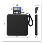 PS150 Slimline Portle Bench Scale, 150 lbs/70 kg Capacity, 11.8 x 11.8 x 1.34 Platform, Black