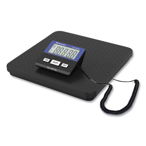 PS150 Slimline Portle Bench Scale, 150 lbs/70 kg Capacity, 11.8 x 11.8 x 1.34 Platform, Black