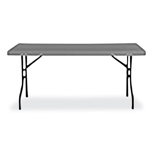 7110017025673, SKILCRAFT Blow Molded Folding Tables, Rectangular, 60w x 18d x 29h, Charcoal Gray