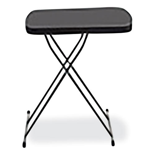 7110017026957, SKILCRAFT Personal Adjustable Height Folding Table, 18w x 26d x 20.8h to 26.6h, Charcoal Gray