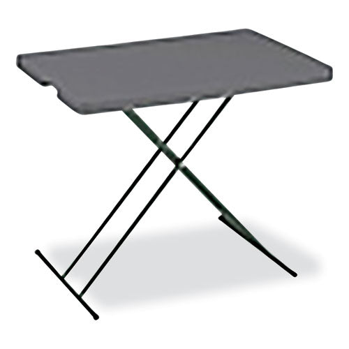 7110017026954, SKILCRAFT Personal Adjustable Height Folding Table, 20w x 30d x 25h to 28h, Charcoal Gray