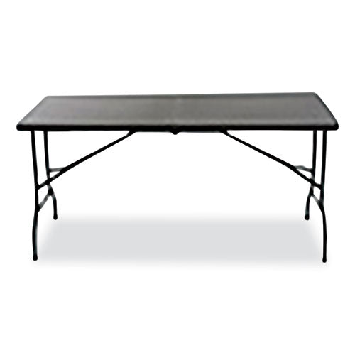 7110017025675, SKILCRAFT Bi-Fold Folding Table, Rectangular, 30w x 60d x 29h, Charcoal Gray