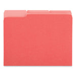 Interior File Folders, 1/3-Cut Tabs: Assorted, Letter Size, 11-pt Stock, Red, 100/Box
