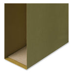 Box Bottom Hanging File Folders, 2" Capacity, Legal Size, 1/5-Cut Tabs, Standard Green, 25/Box