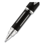 Jetstream Stick Hybrid Gel Pen, Bold 1 mm, Black Ink, Black/Silver Barrel