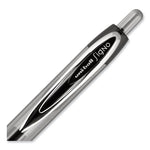 Signo 207 Gel Pen, Retractable, Medium 0.7 mm, Black Ink, Smoke/Black Barrel, 4/Pack