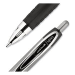 Signo 207 Gel Pen, Retractable, Medium 0.7 mm, Black Ink, Smoke/Black Barrel, 4/Pack