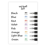 Signo 207 Gel Pen, Retractable, Medium 0.7 mm, Black Ink, Smoke/Black Barrel, 4/Pack