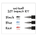 Refill for Gel 207 IMPACT RT Roller Ball Pens, Bold Conical Tip, Black Ink, 2/Pack