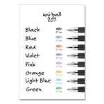 Signo 207 Gel Pen, Retractable, Medium 0.7 mm, Assorted Ink and Barrel Colors, 8/Pack