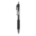 Signo 207 Needle Point Gel Pen, Retractable, Medium 0.7 mm, Black Ink, Clear/Black Barrel, Dozen