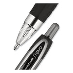 Signo 207 Gel Pen, Retractable, Bold 1 mm, Black Ink, Smoke/Black Barrel, Dozen