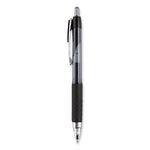 207 Signo Gel Ultra Micro Gel Pen, Retractable, Extra-Fine 0.38 mm, Black Ink, Clear/Black Barrel