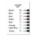 Signo 207 Gel Pen, Retractable, Medium 0.7 mm, Blue Ink, Smoke/Black/Blue Barrel, 36/Box