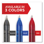 Professional Design Roller Ball Pen, Stick, Medium 0.7 mm, Red Ink, Black/Red Barrel, Dozen