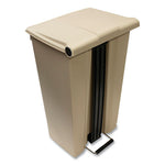 Legacy Step-On Receptacle, 23 gal, Polyethylene, Beige