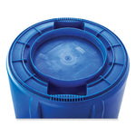 Brute Recycling Container, 32 gal, Polyethylene, Blue