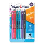 InkJoy Gel Pen, Retractable, Medium 0.7 mm, Assorted Ink and Barrel Colors, 6/Pack