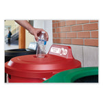 Vented Round Brute Container, 32 gal, Plastic, Red