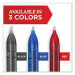 Professional Design Roller Ball Pen, Stick, Medium 0.7 mm, Blue Ink, Black/Blue Barrel, Dozen