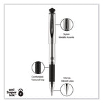 207 Impact Gel Pen, Stick, Bold 1 mm, Black Ink, Silver/Black Barrel