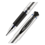 207 Impact Gel Pen, Stick, Bold 1 mm, Blue Ink, Silver/Black/Blue Barrel