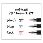 207 Impact Gel Pen, Retractable, Bold 1 mm, Black Ink, Black Barrel