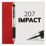 207 Impact Gel Pen, Retractable, Bold 1 mm, Black Ink, Black Barrel