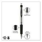 207 Impact Gel Pen, Retractable, Bold 1 mm, Black Ink, Black Barrel