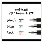 207 Impact Gel Pen, Retractable, Bold 1 mm, Red Ink, Black/Red Barrel